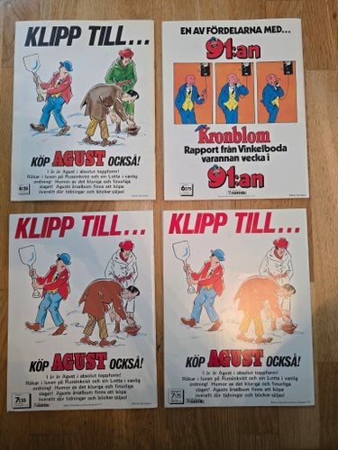 Samling av Kronblom och Agust serietidningar - Gunnar Persson, 1976-1981