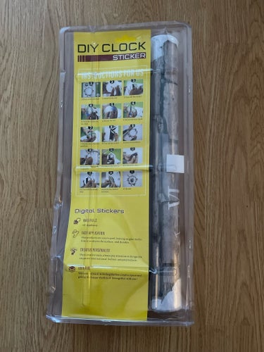DIY Väggklocka – 3D Väggdekor med Sprucket Tegelmotiv - Självhäftande