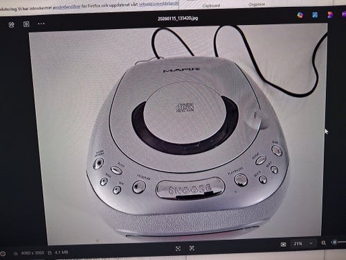 MARK CD-spelare med radio och väckarklocka