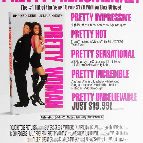 PRETTY WOMAN - PRETTY PHENOMENAL, TIDNINGSANNONS 1990