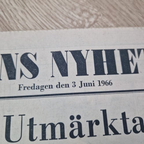 Dagens Nyheter från 3 juni 1966