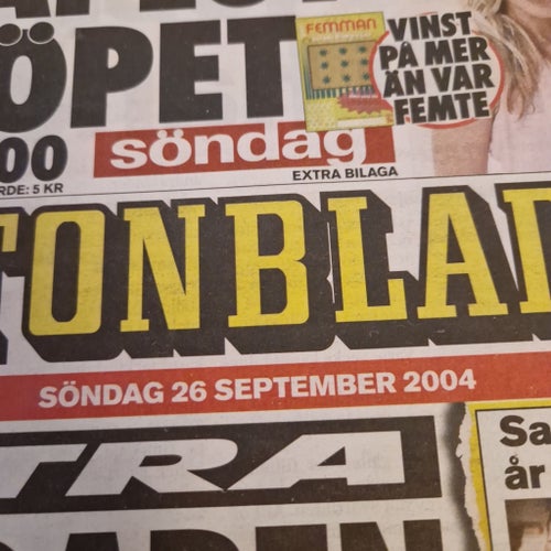 Aftonbladet Söndag 26 September 2004