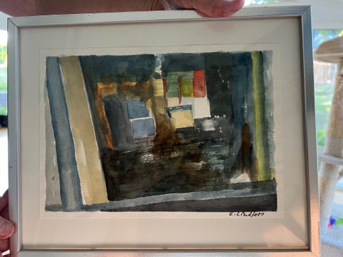 Akvarellmålning av E. Lindfors