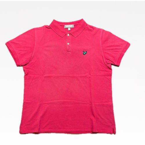 Lyle & Scott rosa pikétröja, storlek L