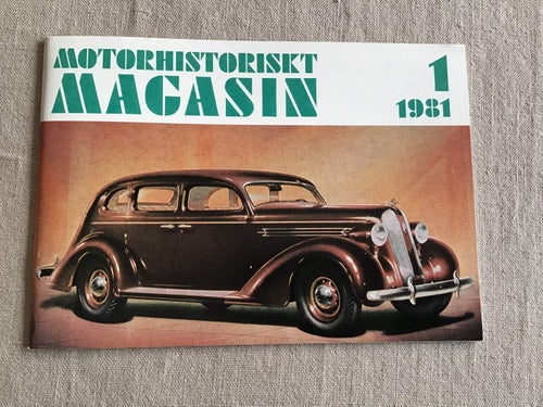 MOTORHISTORISKT MAGASIN NR 1 1981 PLYMOUNT ,CHEVROLET LASTVAGNAR,ELBILEN,ELBIL