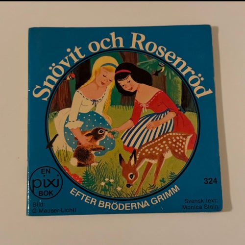 Barnbok - Pixibok: Snövit och Rosenröd, nr 324.