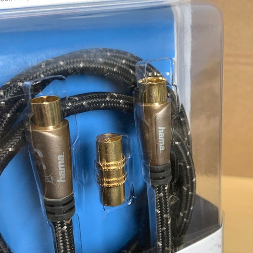 HAMA Kabel Antenn SAT 120dB F-Plug-F-Plug Svart 3m