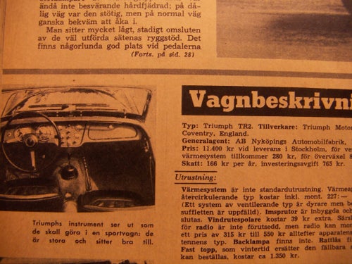 Nytest av Triumph TR 2 från 1955