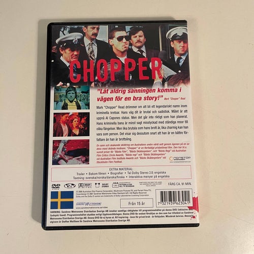DVD - Chopper. Eric Bana