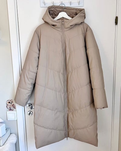 JACQUELINE de YONG beige vinterjacka, storlek L