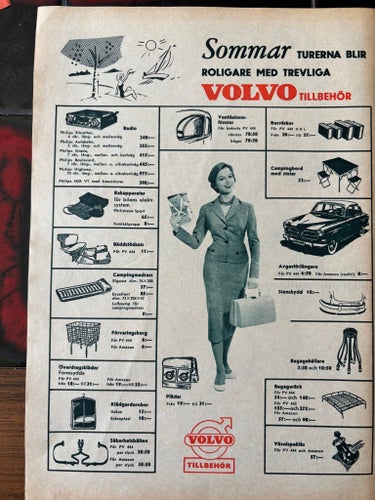 Volvo PV Amazon 1958 tillbehör annons