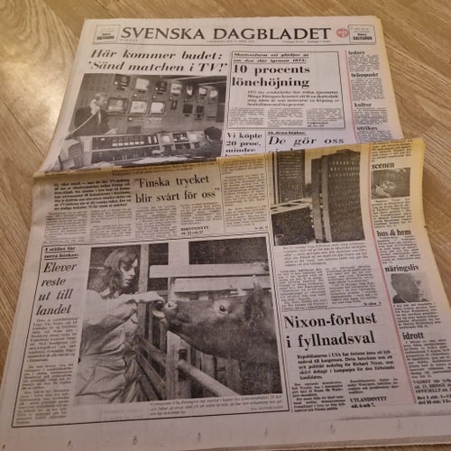Svenska Dagbladet Tidning från 1974
