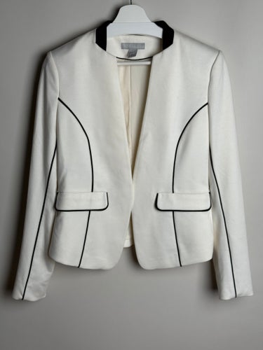 H&M vit kavaj, storlek 42