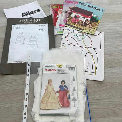 Mönster för sömnad stickning och virkning