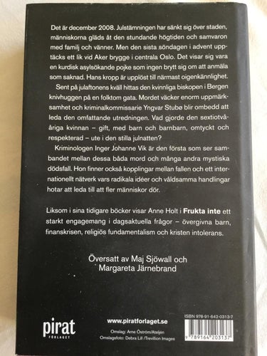 Frukta Inte - Anne Holt (2011) Inbunden