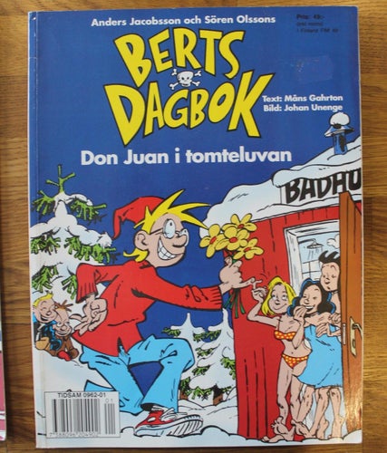 Berts dagbok ALBUM 1995 nr 5 1:a upplaga Don Juan i tomteluvan