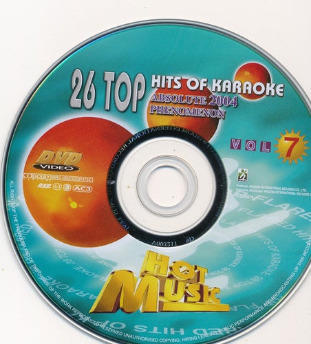 26 Top Hits of Karaoke Absolute 2004 Phenomenon Vol 7 DVD