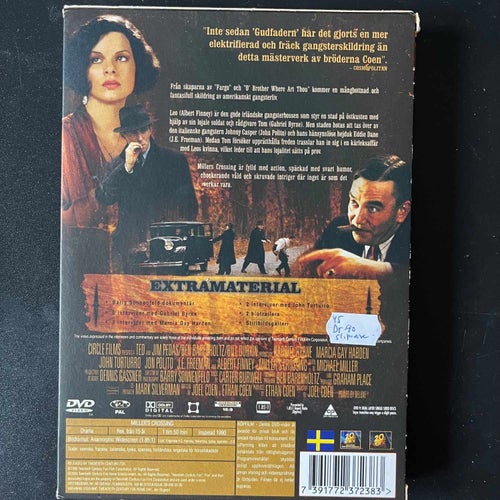 MILLER´S CROSSING. SPECIAL EDITION. COEN BROTHERS. SLIPCASE DVD. DRAMA -90