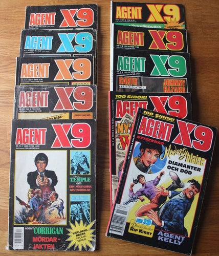 Blandat Agent X9 10 st 1980-1995