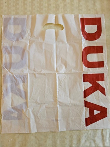 Nostalgisk Duka plastpåse vit