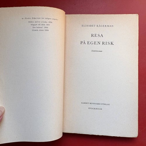 RESA PÅ EGEN RISK Elisabet Kågerman 1961