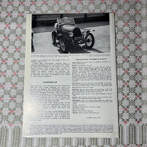 The Brescia Bugatti - Models profile publications