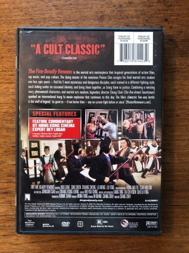 Five Deadly Venoms DVD