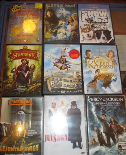 9 DVD, Barnfimer, familjefilmer