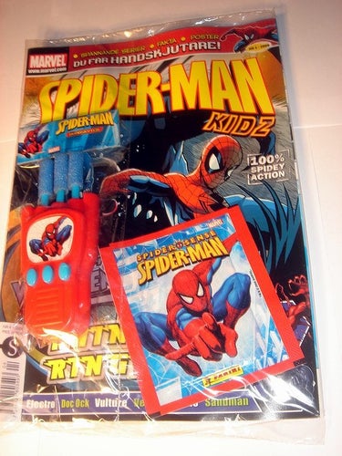 SPIDERMAN I ORIGINAL PLAST med leksak 2009 nr 4 SKJUTARE