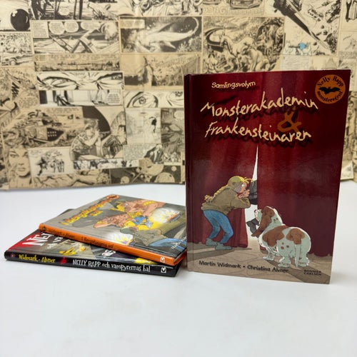 Nelly Rapp böcker x3: Monsterakademin & Frankensteinaren m.fl.