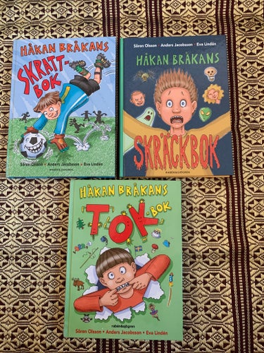 Håkan Bråkans Skrattbok, Skräckbok och Toxbok av Sören Olsson, Anders