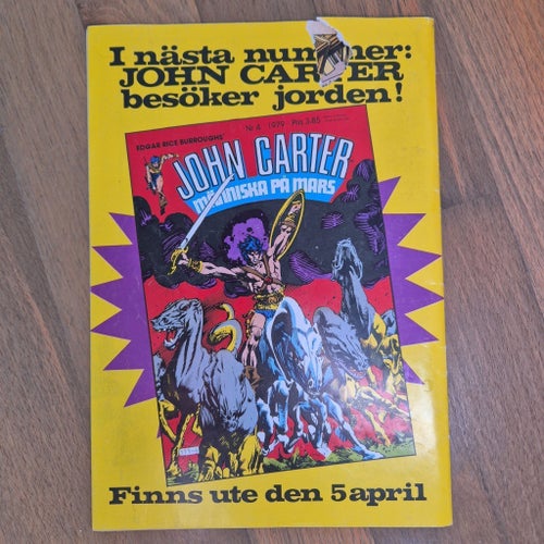 John Carter Människa På Mars, Edgar Rice Burroughs, 1979
