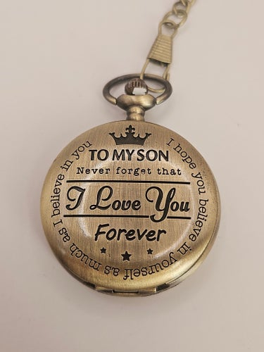 Fickur - klocka "To My Son" med kedja