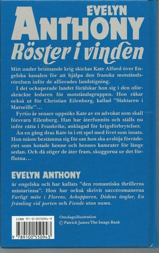 Evelyn Anthony - Röster I Vinden ( Inbunden )