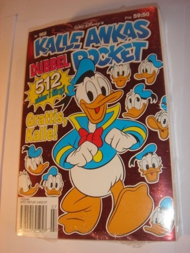 KALLE ANKAS DUBBEL POCKET 168 NY OLÄST INPLASTAD