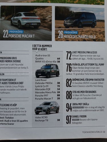 Teknikens Värld nr 10 2022: Land Rover Defender, Volvo XC90 T8, BMW X5 45e