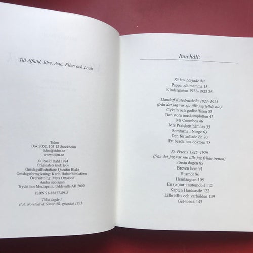 MITT LIV SOM POJK Roald Dahl 2002