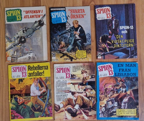 Serietidningar 6 st: Spion 13
