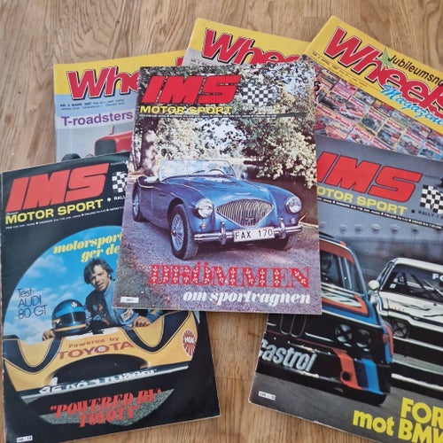 Samling av Wheels Magazine och IMS Motorsport Tidningar, 1987