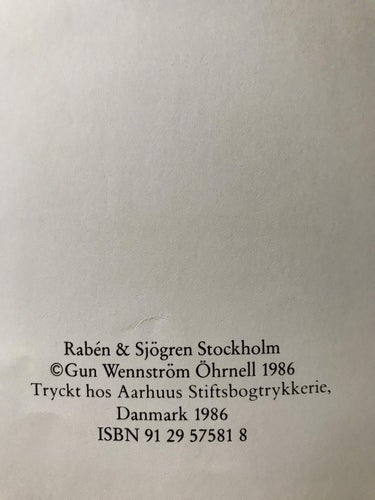 LILLA KANIN Gun Wennström Öhrnell 1986