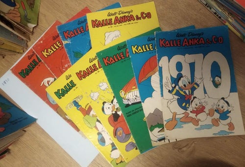 Samling Walt Disney's Kalle Anka & Co 1970 flera nummer 47 styck