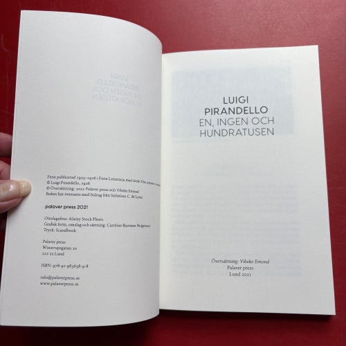 EN, INGEN OCH HUNDRATUSEN Luigi Pirandello 2021