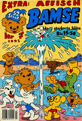 Bamse – världens starkaste björn Serietidning 1993 nr 7 (Oläst arkivex)