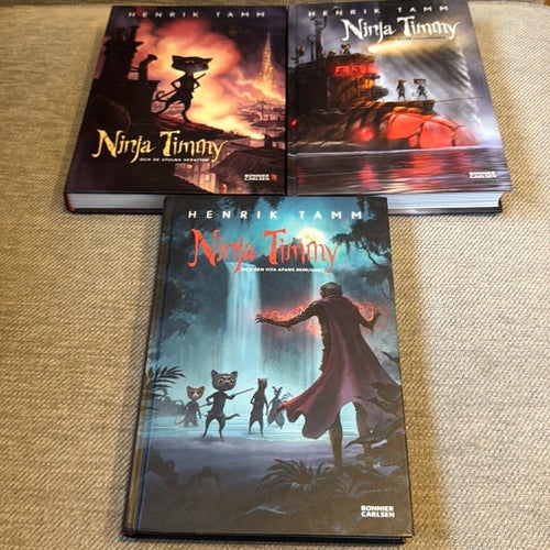 Bokpaket: Ninja Timmy 1–3 – Henrik Tamm – Inbundna – Fint skick