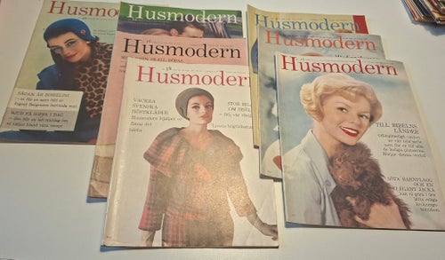Tidningar Husmodern 7st 1957-1960
