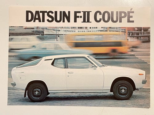DATSUN F-II COUPÉ 1977 DATABLAD MKT FIN!