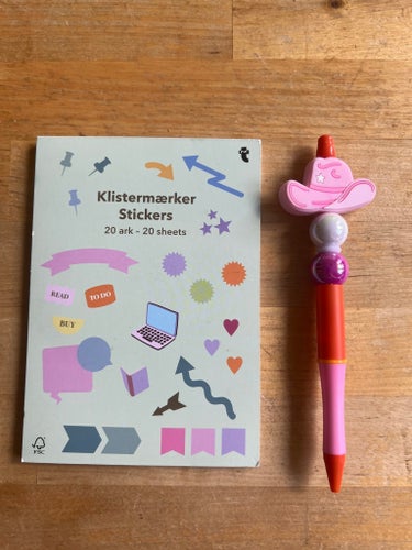 Klistermärken+penna för planering
