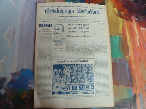 GRÖNKÖPINGS VECKOBLAD, 1960 JAN. 12, TIDNING