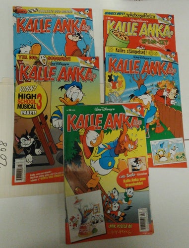 Samling Walt Disney's Kalle Anka & Co 2008 flera nummer, nära komplett årgång