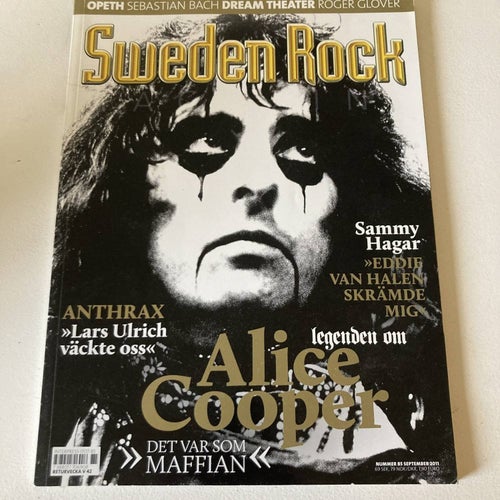 SWEDEN ROCK MAGAZINE NR.85. 2011. ALICE COOPER, OPETH, SAMMY HAGAR, ANTHRAX.